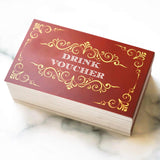 100 Free Drink Tickets Coupons For A Free Drink Wedding Christmas Work Event Party Bar Wine Red