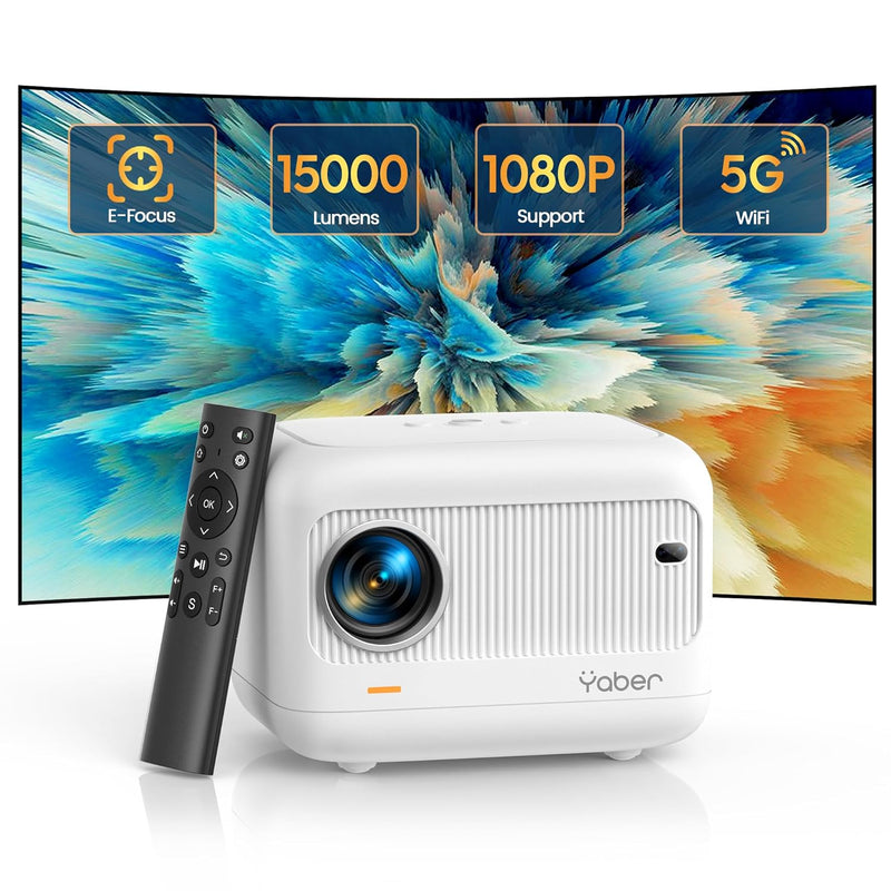 [Electric Focus]Mini Projector With 5G Wifi And Bluetooth 5.2, 15000 Lumen 108