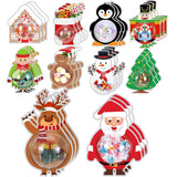 30 Set Christmas Candy Dome Holder Cards Xmas Candy Treat Holder Clear Plastic Ornaments Shaker Cards Pouches Chocolate Holder For Party Favors Diy Gift Rewards School Supplies