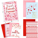 Valentines Cards With Envelopes 12 Foil Embellishment Friends Cards Blank Inside