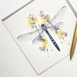 Old English Co. Dragonfly Card For Birthday - Painted Botanical Wildlife Card - Birthday Dragonfly Greeting Card For Daughter, Sister, Mum, Nan - Birthday Card For Her | Blank Inside With Envelope