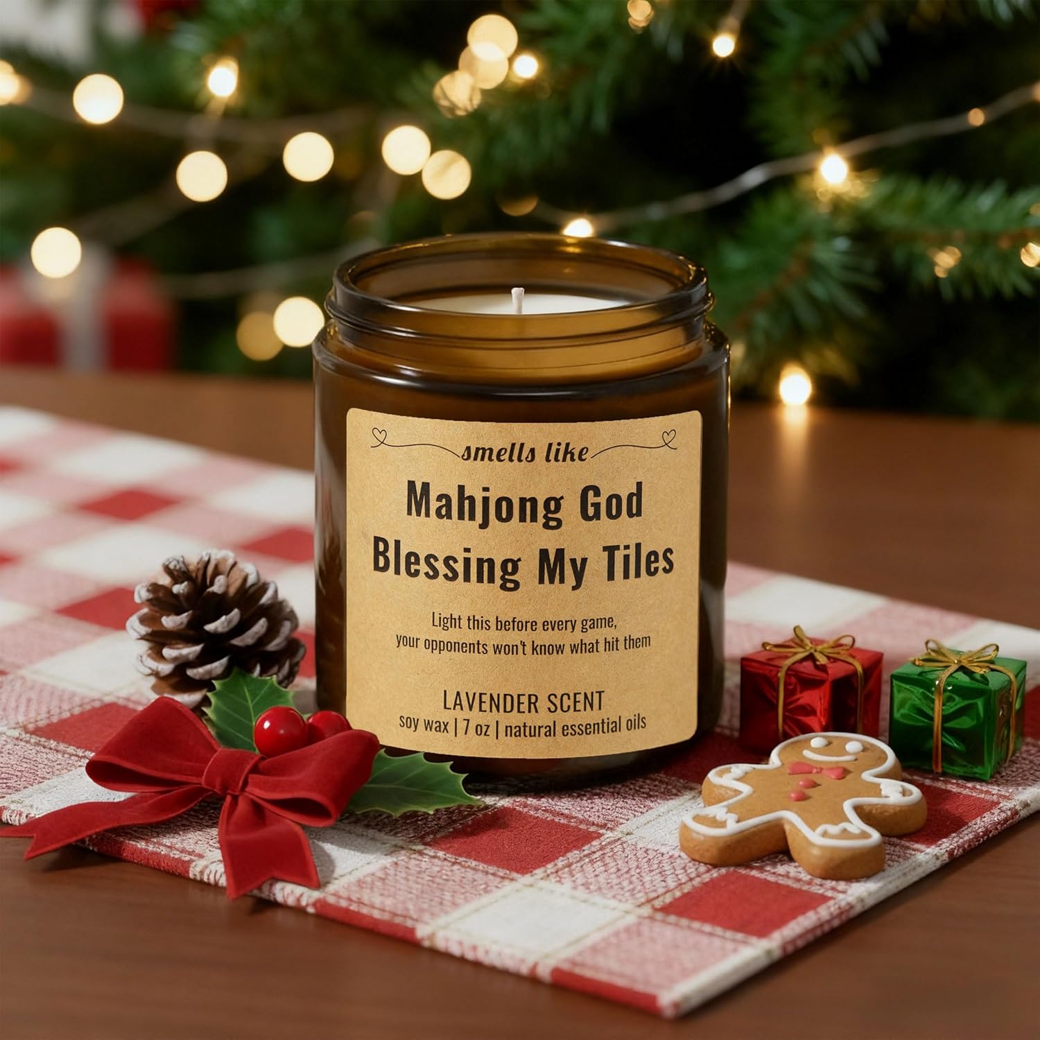 Funny Mahjong Scented Candle, Mah Jong Gifts For Women'S Day, Mother'S Day - Mah Jongg Accessories, Mah Jongg Party Favors, Birthday Present For Her, Friends, Hostess, Mom, Ladies, Girls, Players