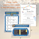 Baby Shower Friendly Feud Game,Gender Neutral Decorations, Babyshower Feud Quiz, Babyshower Decorations,Baby Shower Game Night, 2 Instruction Cards + 12 Preliminaries Cards + 3 Final Cards-Sqbs02