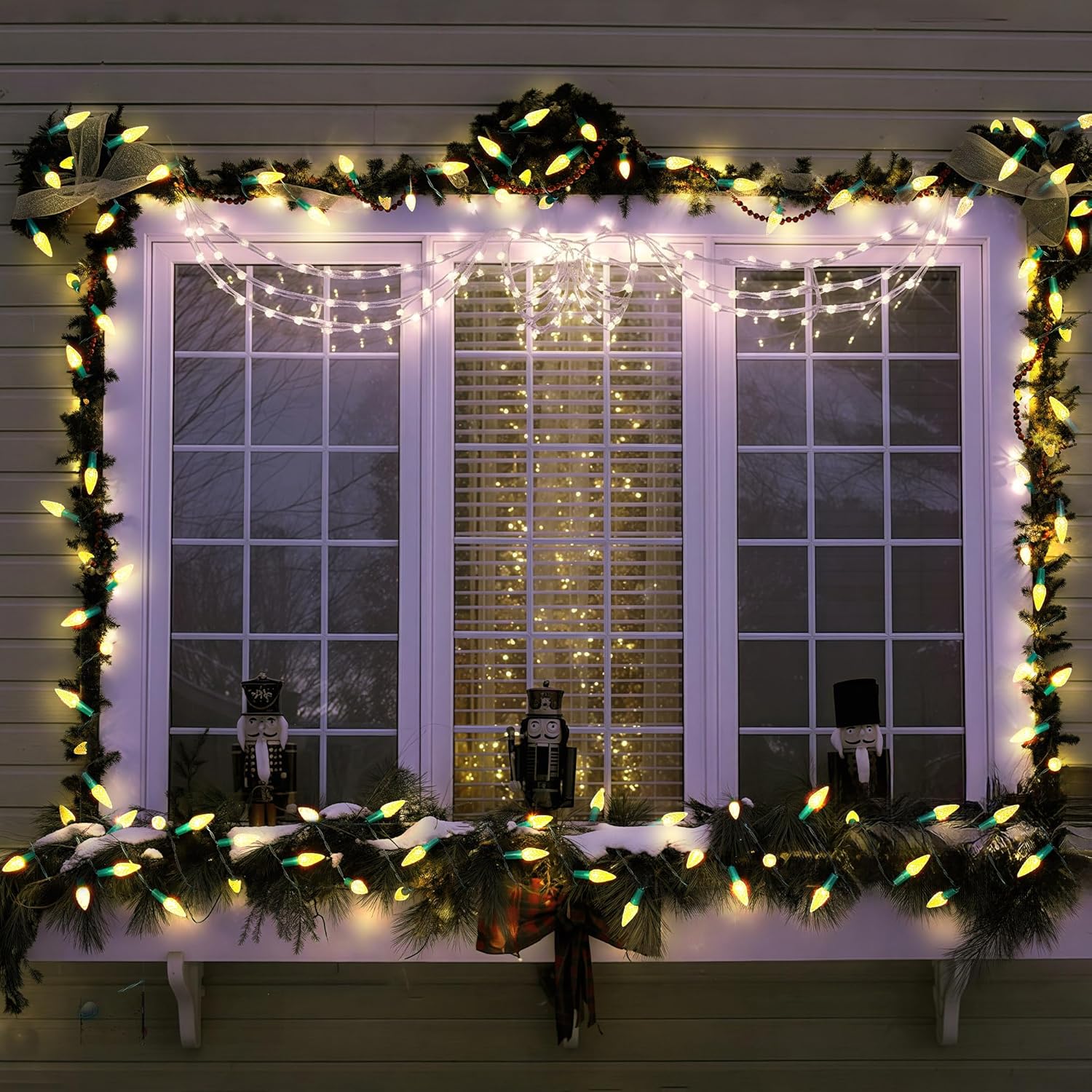 C6 Battery Operated Christmas Lights 60 Led 20Ft String Lights With 8 Modes, Auto Timer, Waterproof For Indoor Outdoor C