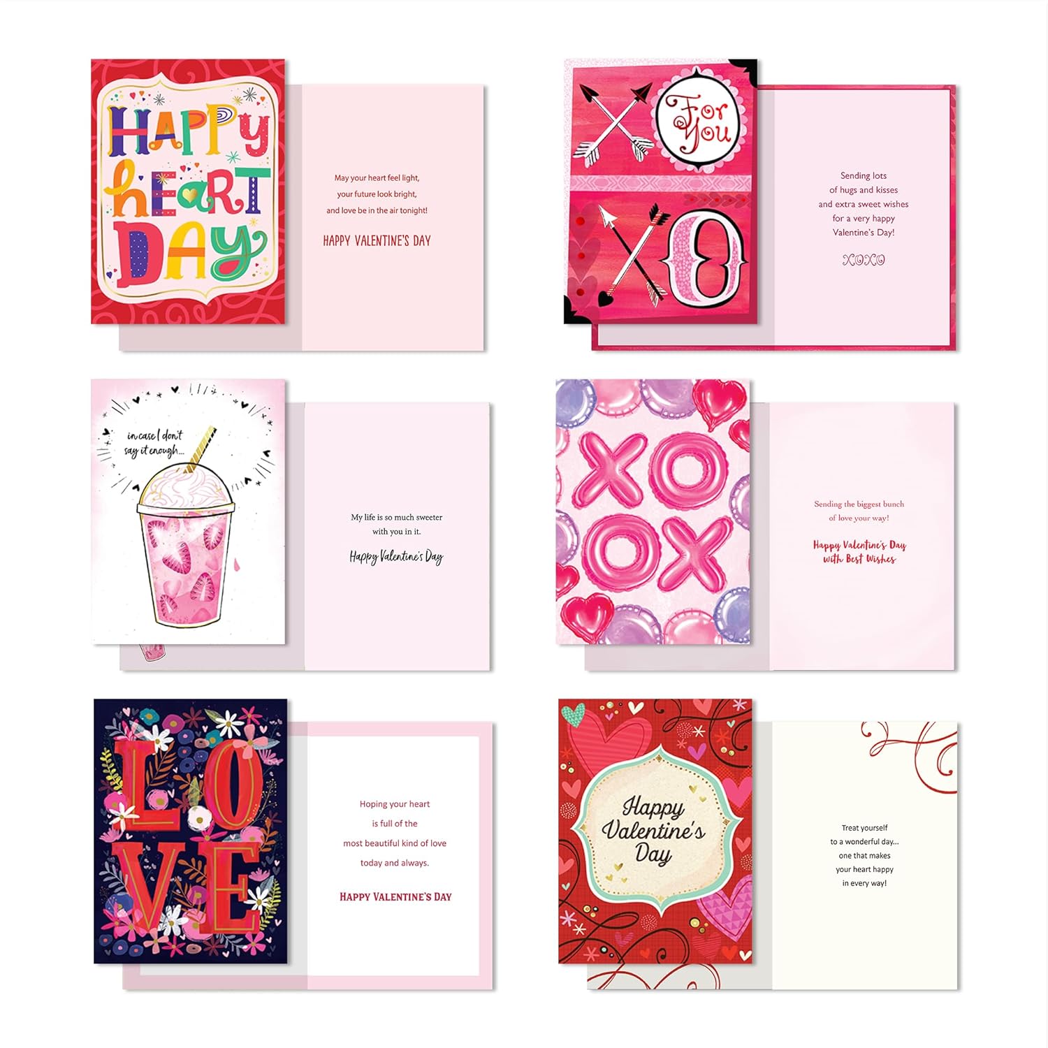 12 Pk Valentine’S Day Greeting Card Assortment With Envelopes, All About Love – 12 Designs With Verses Suitable For Most Ages And Celebrations