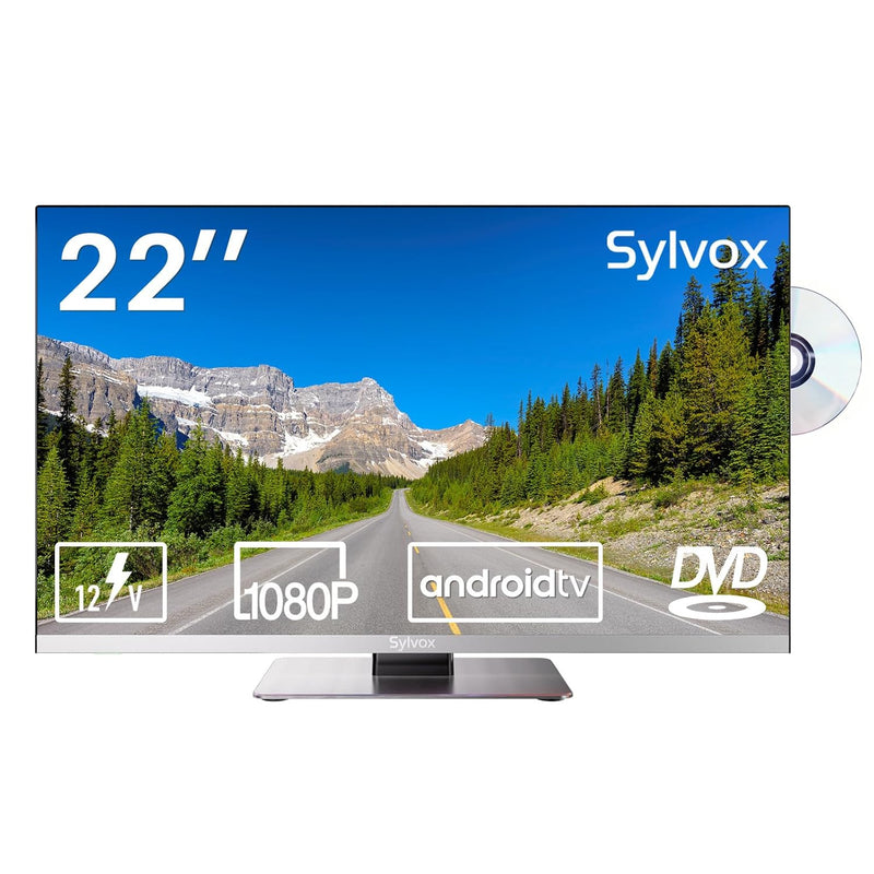 22" 12/24V 1080p Android Smart TV, WiFi, Bluetooth, for RV/Truck/Boat, 2023
