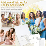 Advice And Wishes For The Mr And Mrs - 50Pcs Wedding Advice Cards & Box, Bridal Shower Game Card, Wedding Shower Decorations