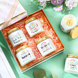 12 Pcs Teacher Appreciation Gift For Graduation End Of The Year, 3. 5Oz Scented Soy Wax Fragrance Thank You Candle Gift Aromatherapy Jar Inspirational Candle, 12 Style(Rainbow, White)