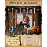 Christmas Floating Candles 18 Pcs - Magical Flameless Candles With Wand Flickering Warm Lights Ideal For Indoor Window Bedroom Christmas Cosplay Birthday Theme Party Decor