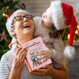 Christmas Card For Grandma - 5" X 7" Unique Grandma Christmas Card With Envelopes, Xmas Cards For Grandmother, Merry Xmas Gifts For Nana Mimi Gigi Abuela Mamaw From Grandson Granddaughter