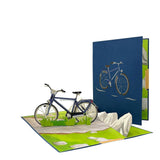 Pop Up Greeting Card Adventure Bicycle Nature Outdoor Camping Card Thank You Birthday Gift For Nature Bike Lover For Mom Dad Family Friend