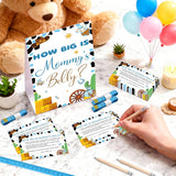 How Big Is Mommy’S Belly Baby Shower Game Set, 64 Pcs Cowboy Western Guessing Game With 50 Cards, 10 Mini Pencils, And 3 Measuring Tapes, Fun Baby Shower Activity For Boy Gender Reveal Or Rodeo Party
