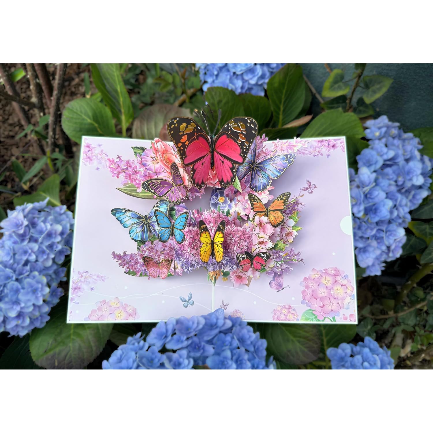 Pop-Up Card 3D Butterflies For Wife, Pink Butterflies Coloful Pop-Up Cards Greeting Card For Mother’S Day, Birthday, Anniversary, Wedding (Red Colorful)