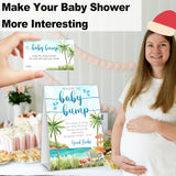 How Big Is Mommys Belly Game, Measure The Baby Bump Baby Shower Game, Summer Beach Baby Shower Party Decorations & Supplies, 1 Sign & 50 Guess Cards-A07