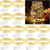 12 Pack Fairy Lights, 7Ft Copper Wire Firefly Starry Lights, 20Led Mini String Lights, Waterproof Fairy String Lights, M