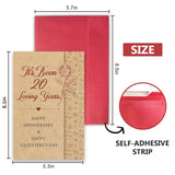 Vintage 20Th Anniversary Valentine'S Day Card For Men Woman, Happy 20 Year Wedding Anniversary On Valentine'S Day, Romantic Love Gift For Husband Wife