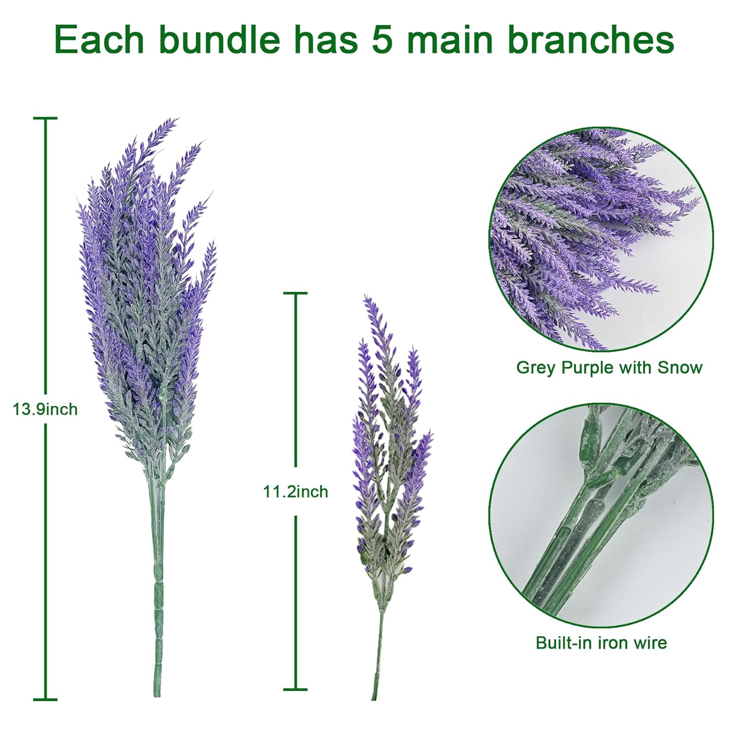 26 Bundles Lavender Artificial Plants Outdoor, Fake Lavender Artificial Flowers For Home Decor, Faux Plastic Purple Plants For Kitchen Garden Patio Porch Window Box Decoration
