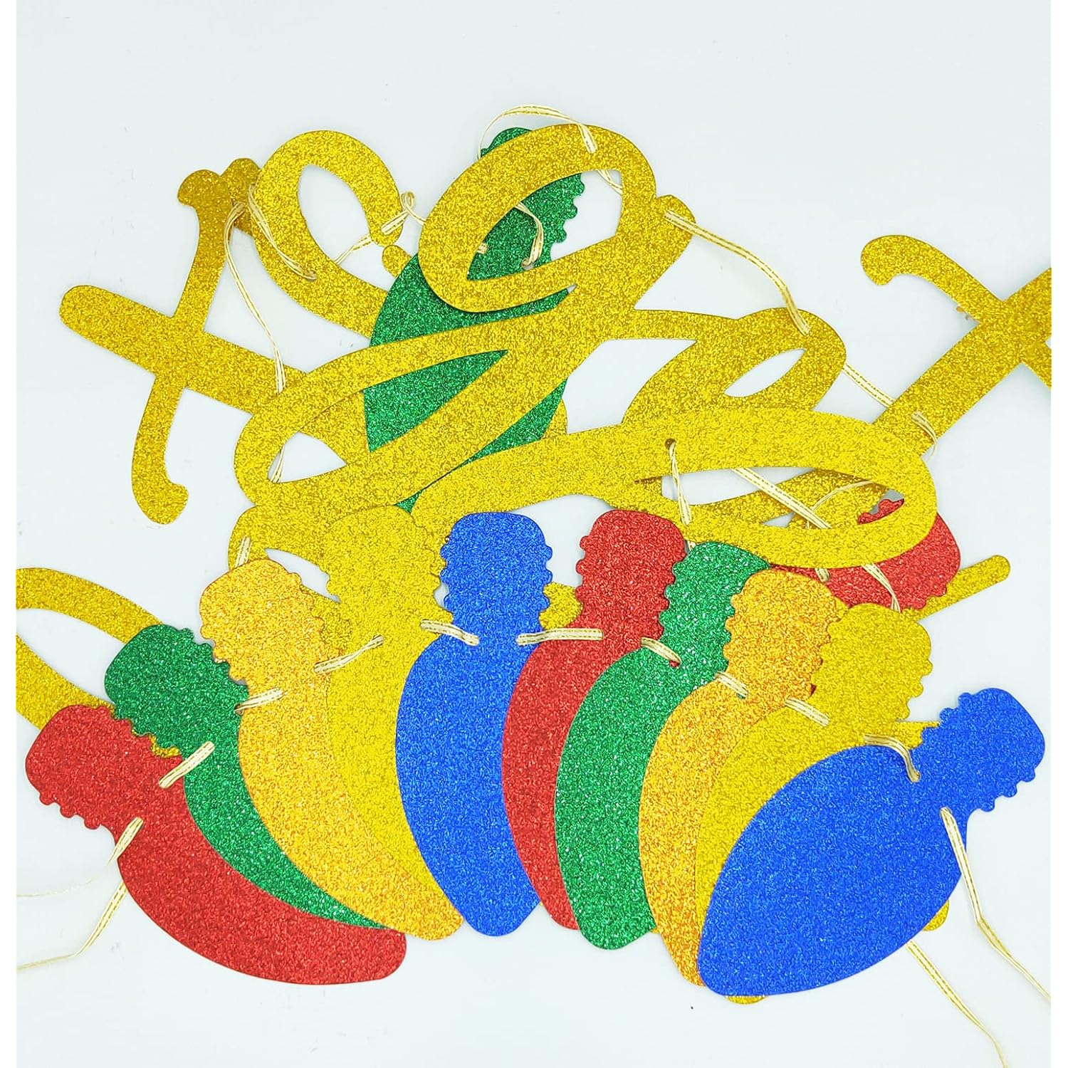 Gold Glittery Let'S Get Lit Banner And And Colorful Glittery Christmas Lightbulb Themed Banner Christmas Garland Signs Christmas Holiday Party Supplies For Mantle Fireplace Wall