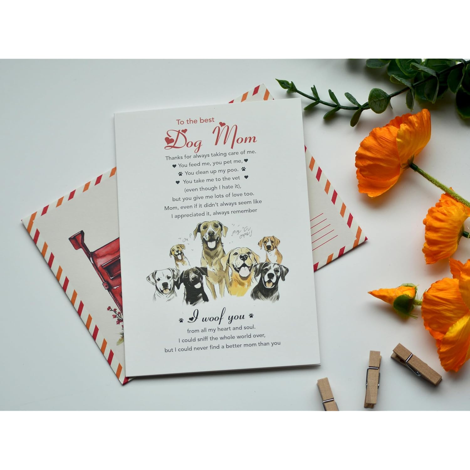 Mother'S Day Cards From Dogs, Mothers Day Card Dog Mom, Mothers Day Card From Pets, Mothers Day Card For Mom From Dog