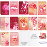 72 Sets Valentine'S Day Cards Assortment Scripture Religious Valentine Blessed Assorted Flower Greeting Valentine Cards With Envelopes For Christian Valentine'S Day Adults