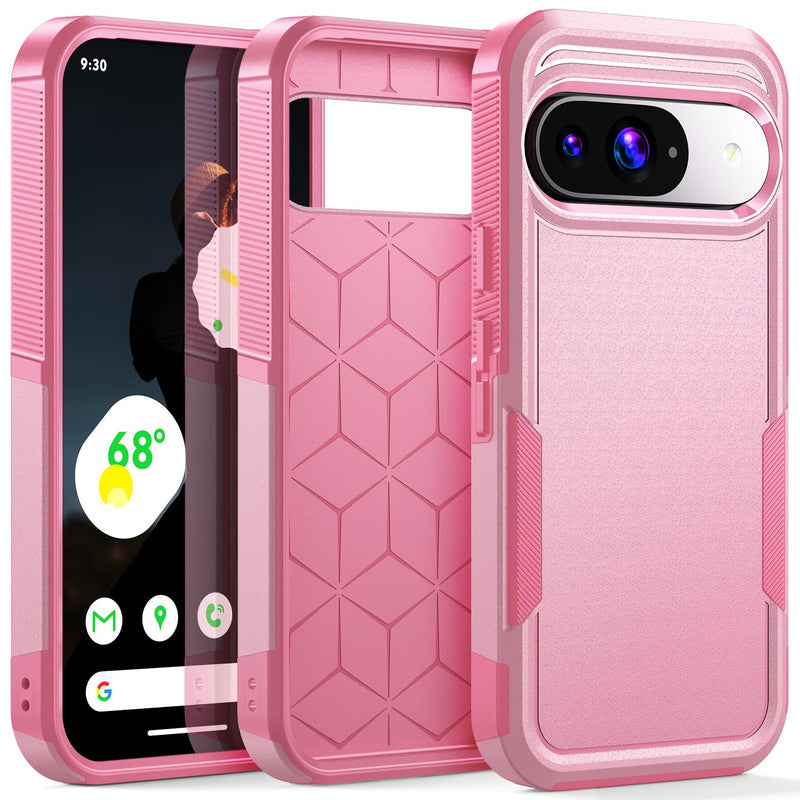 Pixel 9/9 Pro Case, Shockproof, Military Grade, Drop Proof, Rugged, Pink