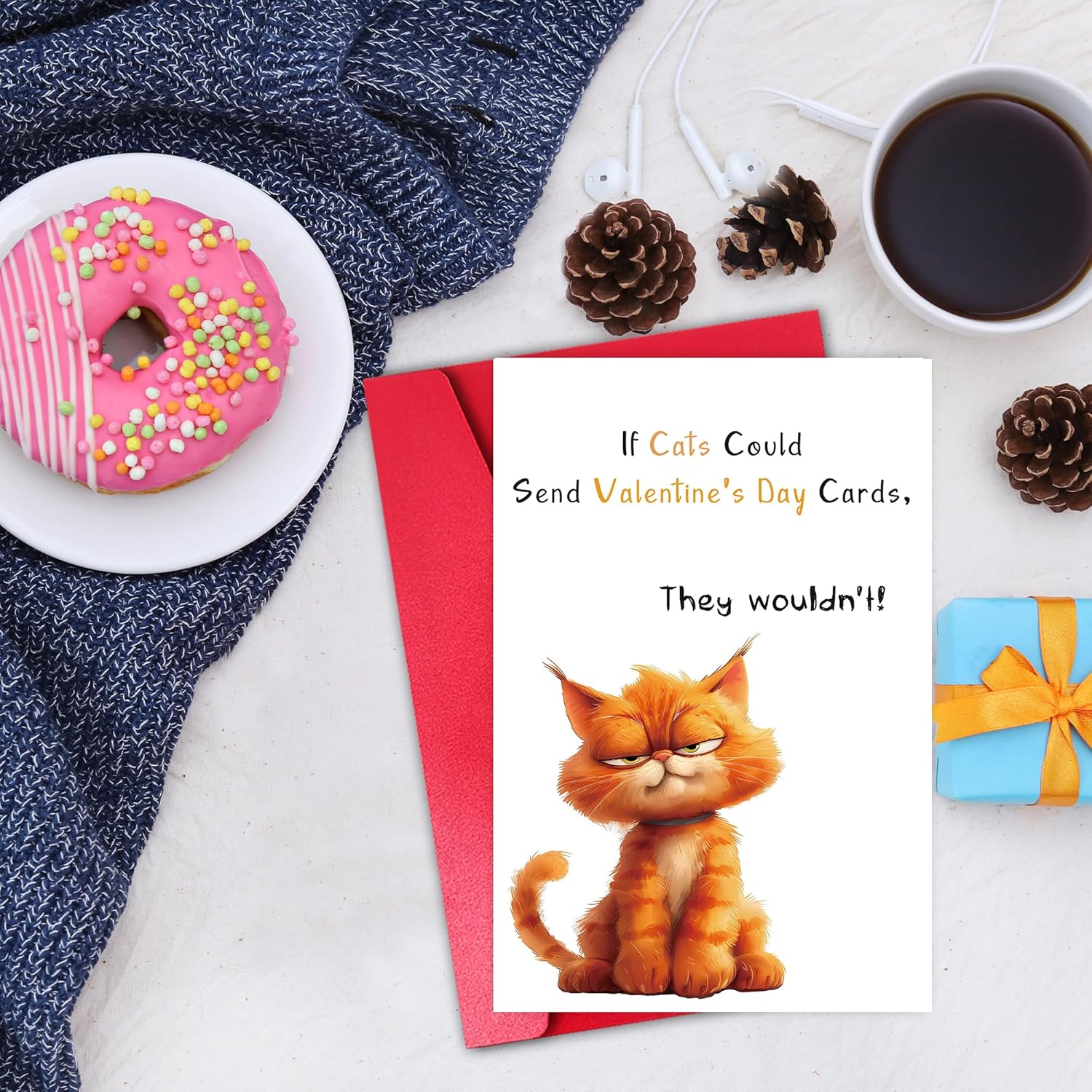 Funny Valentines Day Card For Men Women, Happy Valentine’S Day Card For Boyfriend Girlfriend, If Cats Could Send Valentine’S Day Cards