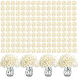 404Pcs Hydrangea Artificial Flowers, Silk Artificial Flowers Heads With Stems, Champagne Lifelike Faux Flowers For Wedding Centerpieces, Arch And Background, Party, Home, Baby Shower Decor