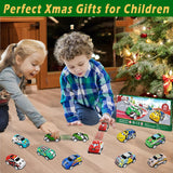 Christmas Advent Calendar 2025 For Kids With 24 Different Vehicle Pull Back Car Racing Car Toys 24 Days Countdown Calendar Stocking Stuffer Xmas Party Favors For Boys Kids