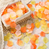 4000Pcs Fall Thanksgiving Artificial Floral Petals Orange Pink Yellow Ivory Scatter Fabric Flowers For Autumn Bridal Shower Romantic Night Wedding Aisle Table Centerpieces Decoration