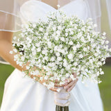 12Pcs Babys Breath Artificial Flowers,Real Touch Fake White Flowers Faux Flowers Bouquets For Vase Home Office Wedding Spring Winter Indoor Outdoor Centerpiece Table Decorations