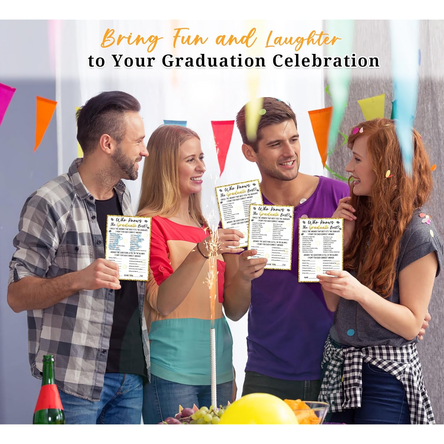 36Pcs Who Knows Graduate Best Graduation Game Cards - Class Of 2026 Graduation Party Games Card Graduation Games For Parties Senior High School College Graduation Party Favor Supplies