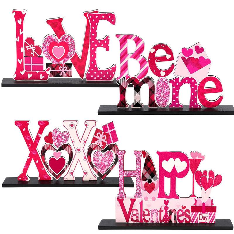 Valentine'S Day Decorations Romantic Tabletop Centerpiece Signs Love W