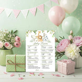 Safari Animals Baby Shower Games — Baby Trivia Game — Pack Of 25, Country Rustic Jungle Theme, Welcome To The Wild Shower Gender Neutral Fun Baby Facts Game Couples Shower Activity G550-Trv