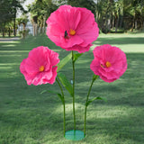 5.8 Ft Giant Artificial Flowers,Large Paper Flower,Huge Poppy Flowers Decoration For Wedding,Hotel,Office,Window Display And Home Farmhouse Decor(Red)