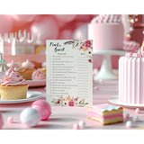 Boho Find The Guest Baby Shower Game — Pack Of 25 — Girl Bohemian Icebreaker Baby Shower Party Game, Guess Who Came To The Party Games, Pink Floral Shower Quiz G400-Ftg