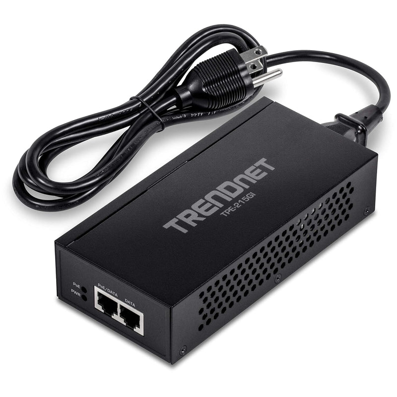 TRENDnet 2.5G PoE+ Injector, TPE-215GI, PoE (15.4W) or PoE+ (30W)( Renewed)