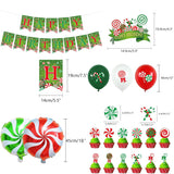 Christmas & Birthday Party Decorations - Candy Theme Banner, Cupcake Toppers & Balloons For Baby Showers