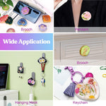 2Pcs Resin Mold, 24 Cavities Badge Reel And Phone Grip Mold For Uv Resin, Epoxy Resin, Casting Molds For Diy Resin Jewelry Keychain Pendant