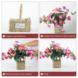 2 Pack Artificial Petunias Flowers - Realistic Fake Hanging Uv Resistant For Outside, Pink - Porch Garden Home Decor