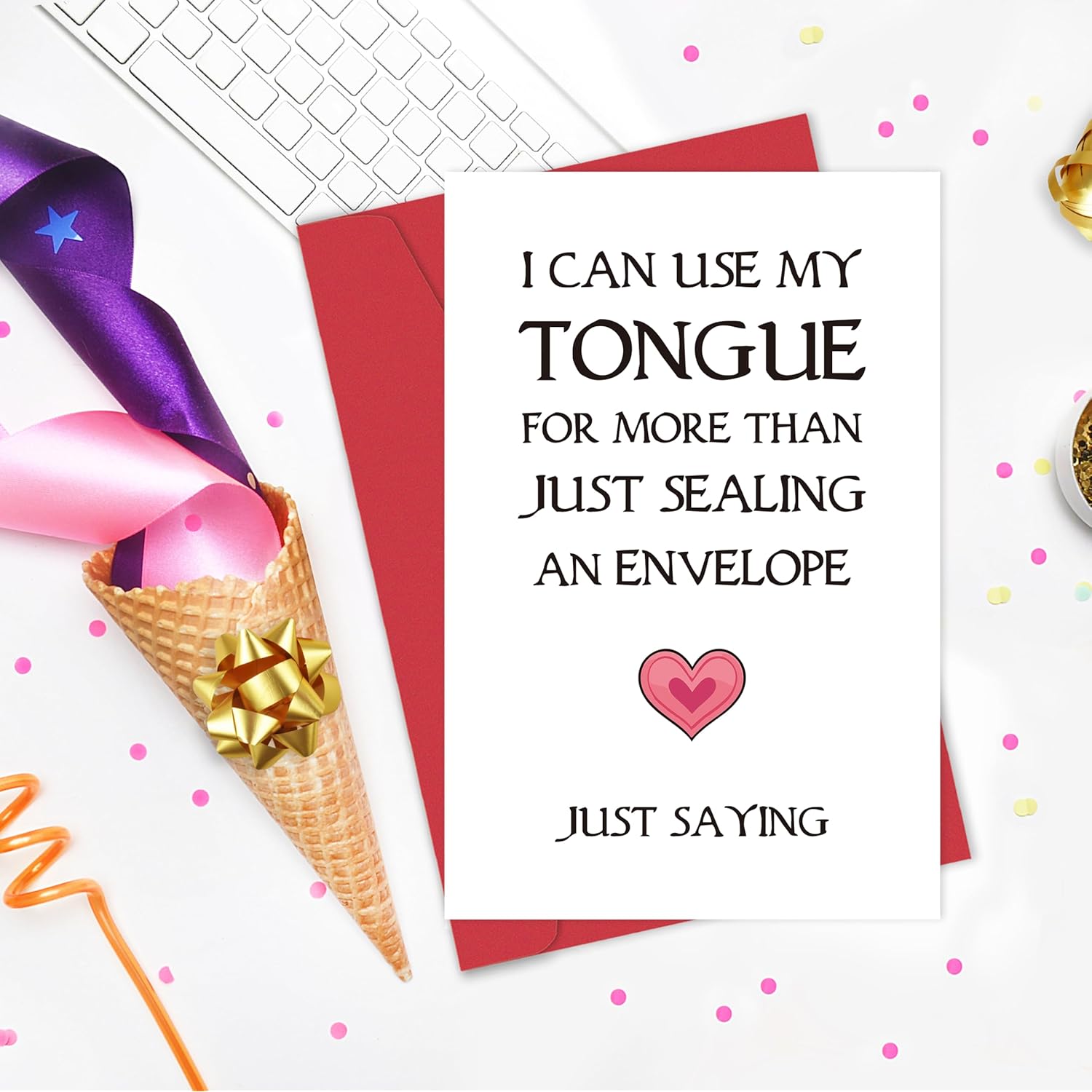 Rude Birthday Card Gifts For Him Boyfriend Fiance, Funny Anniversary Card To Husband, I Can Use My Tongue For More Than Just Sealing An Envelope Just Saying