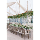 Dusty Blue Wisteria Hanging Flowers Garland 6.4Ft Wisteria Garland Hanging Flowers For Decoration For Wedding Arch, Backdrop, Garden Party Decor, 3 Pcs (Dusty Blue)