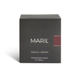 MARIL Collection Scented 8 Ounce Wax and Glass Poured Vessel Candle, Tobacco + Saffron