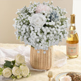 24Pcs Fake Babys Breath Artificial Flowers Bulk, White Faux Baby Breath Flowers Realistic Artificial Gypsophila Bouquets For Outdoors Wedding Floral Arrangement Party Valentine'S Day Decor