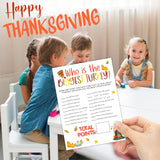 Thanksgiving Party Icebreaker Card - Who Is The Biggest Turkey -A Set Of 20 Game Cards, Thanksgiving Dinner Game For Adults, Friendsgiving, Harvest, Holiday, Party Supplies - A03