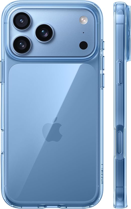 iPhone 18 Pro Crystal Glacier Blue Case 6.3 Inch Anti Yellowing Protective Cover