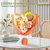Crochet Flower Bouquet, Large Handmade Crochet Flowers, Forever Knitted Bouquet Ready To Gift For Birthday, Anniversary, Home Décor