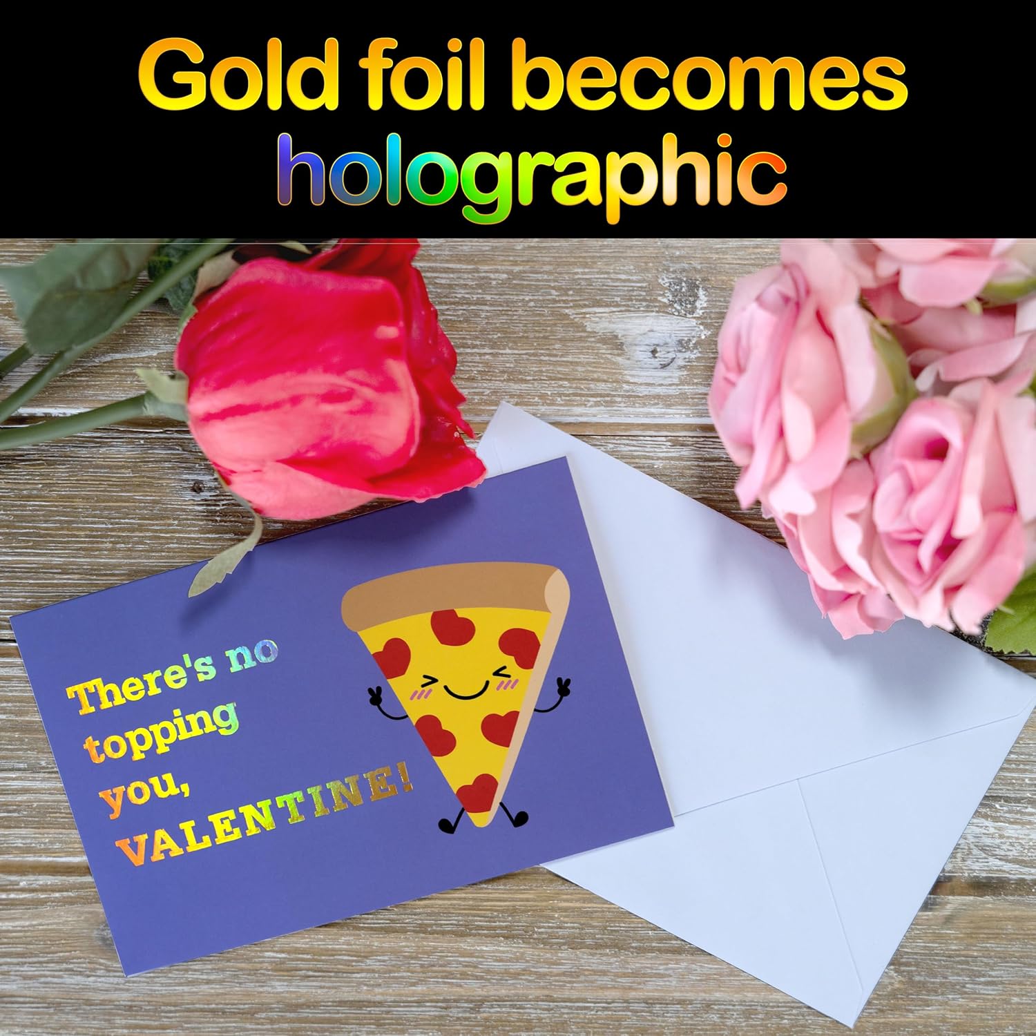 24 Gold Foil Valentine'S Cards For Kids - 4X6 Inches With 8 Unique Designs, Stickers, And Envelopes - Perfect For Classroom Exchanges, Parties, And V-Day Events - Ideal For Boys, Girls, Teachers,