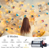 33FT 100 LED Fairy String Lights Indoor Outdoor Waterproof Warm White Plug In Twinkle Lights with 8 Modes Memory Function for Bedroom Classroom Dorm Patio Garden Christmas Decor