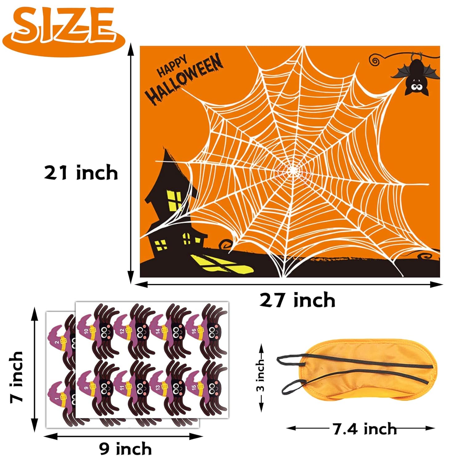 Halloween Games For Kids Party Pin The Spider On The Web Halloween Party Games Activities Pin The Tail