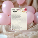 Boho Dad Jokes Baby Shower Games, Daddy Jokes Shower Trivia Games — Pack Of 25 — Fun Dad Joke Game, Girl Bohemian Pink Floral Funny Joke Trivia, Rustic Sprinkle Gender Reveal Party, Birthday G400-Djk